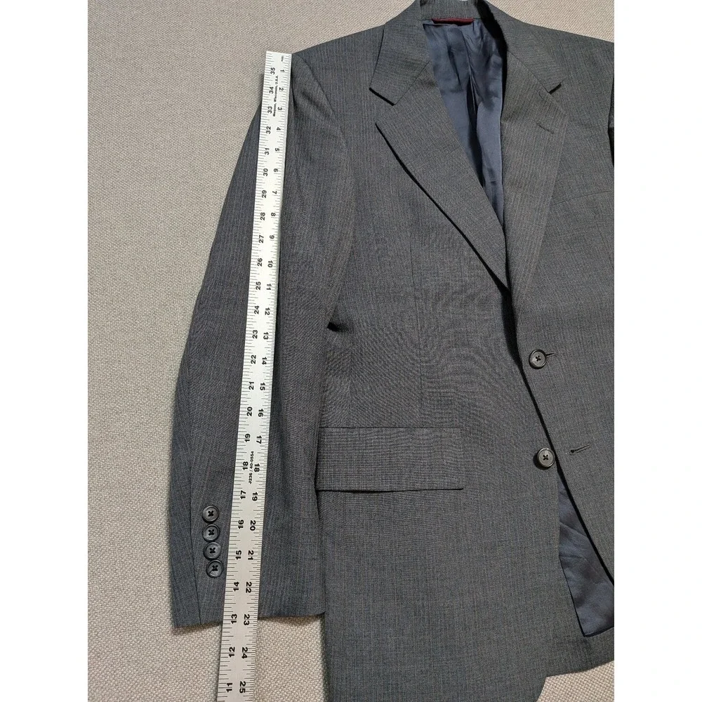 Hart Schaffner Marx Men's Blazer 36S Gray Pinstripe Suit Jacket Wool